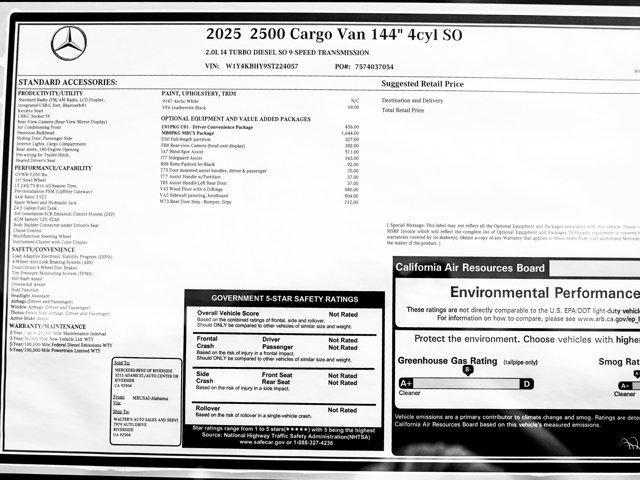 Photo of 2025 Arctic White Mercedes-Benz Sprinter 2500