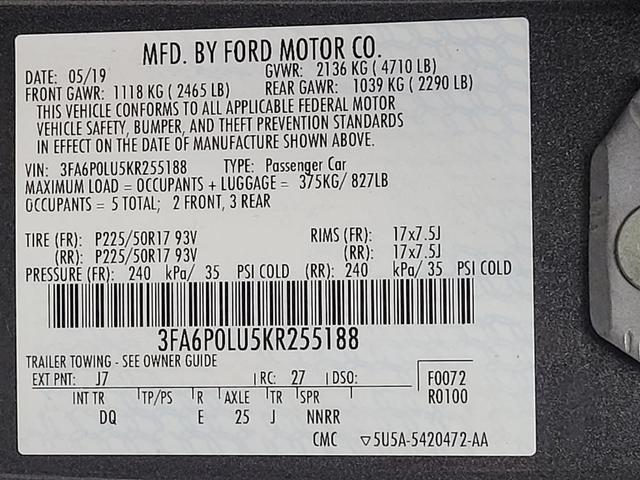 Photo of 2019 Magnetic Metallic Ford Fusion Hybrid