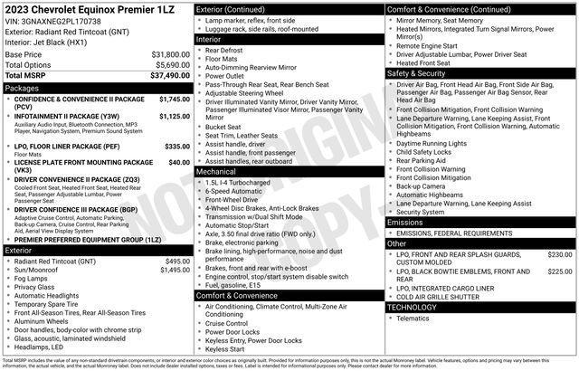 Photo of 2023 Radiant Red Chevrolet Equinox