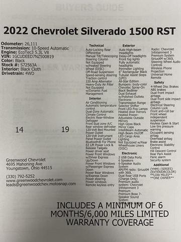 Photo of 2022 Black Chevrolet Silverado 1500