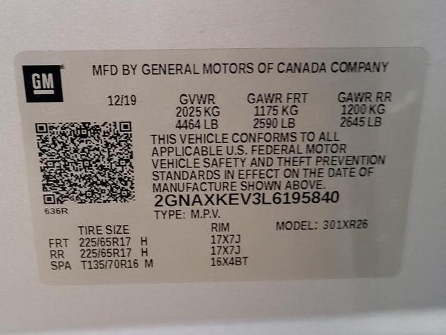 Photo of 2020 Silver Ice Metallic Chevrolet Equinox