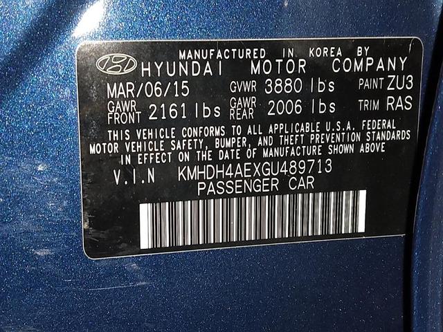 Photo of 2016 Windy Sea Blue Hyundai ELANTRA
