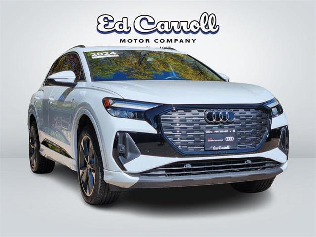Photo of 2024 Glacier White Metallic Audi Q4 e-tron