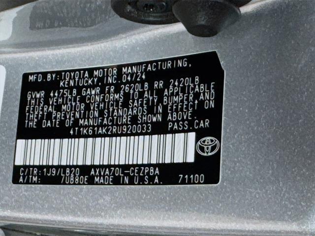 Photo of 2024 Celestial Silver Metallic Toyota Camry