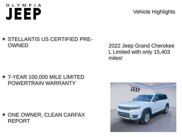 Photo of 2022 Bright White Clearcoat Jeep Grand Cherokee L