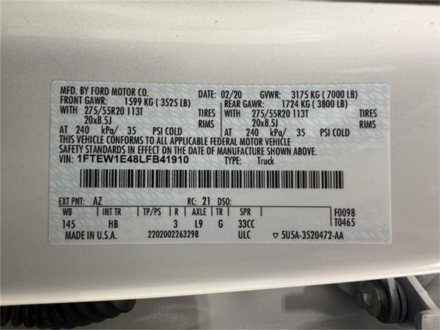 Photo of 2020 Star White Ford F-150