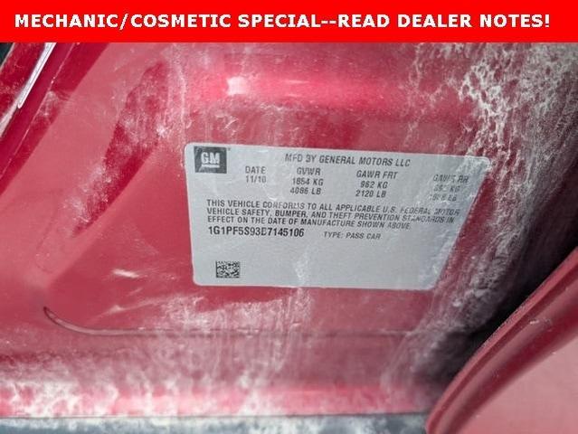 Photo of 2011 Crystal Red Metallic Tintcoat Chevrolet Cruze