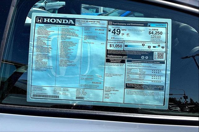 Photo of 2025 Urban Gray Pearl Honda Civic Hybrid