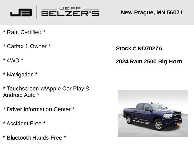 Photo of 2024 Patriot Blue Pearlcoat RAM 2500