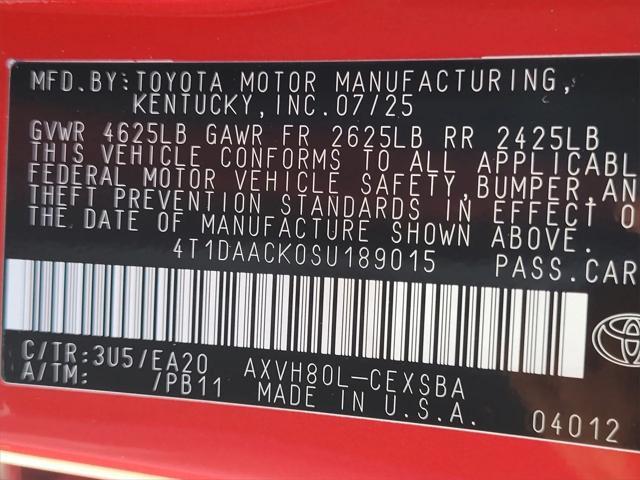 Photo of 2025 Supersonic Red Toyota Camry