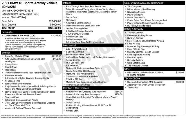 Photo of 2021 Storm Bay Metallic BMW X1