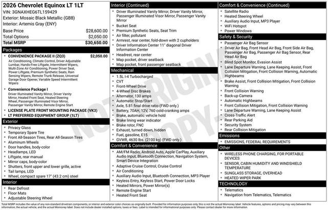 Photo of 2026 Mosaic Black Metallic Chevrolet Equinox