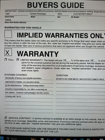 Photo of 2023 White GMC Savana 3500