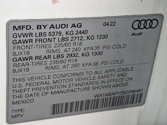 Photo of 2022 Ibis White Audi Q5