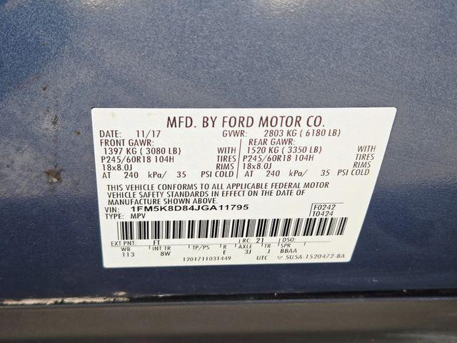 Photo of 2018 Blue Metallic Ford Explorer