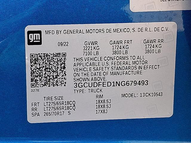 Photo of 2022 Glacier Blue Metallic Chevrolet Silverado 1500