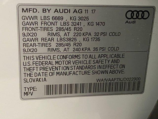 Photo of 2018 White Audi Q7