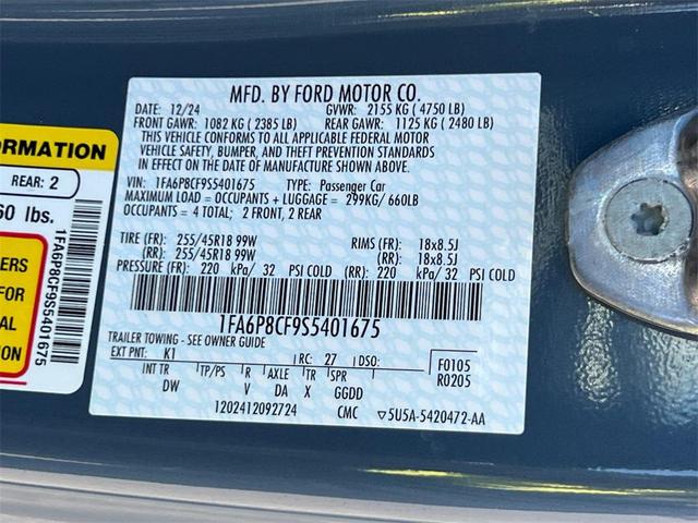 Photo of 2025 Vapor Blue Ford Mustang