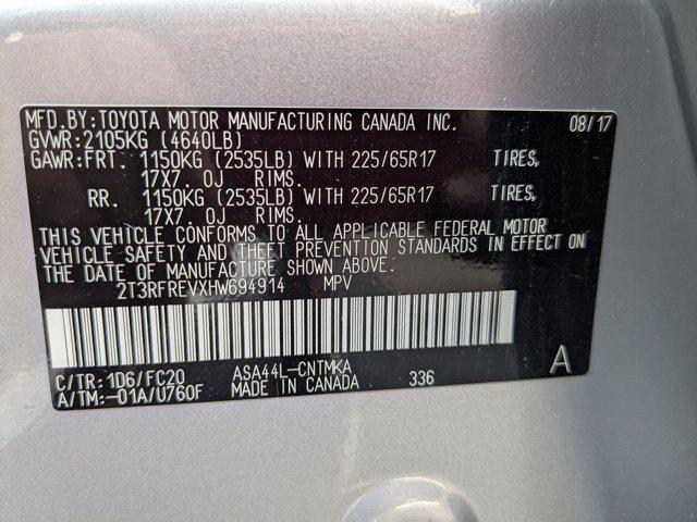 Photo of 2017 Silver Sky Metallic Toyota RAV4