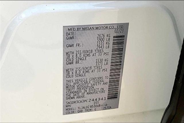 Photo of 2023 White Nissan Pathfinder