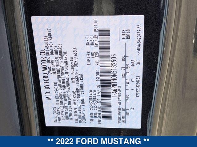 Photo of 2022 DARK MATTER GRAY METALLIC Ford Mustang