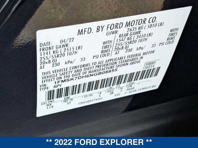 Photo of 2022 Agate Black Metallic Ford Explorer