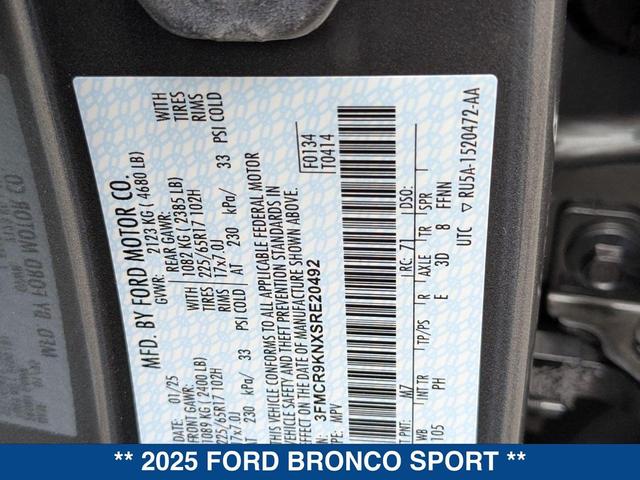 Photo of 2025 CARBONIZED GRAY METALLIC Ford Bronco Sport
