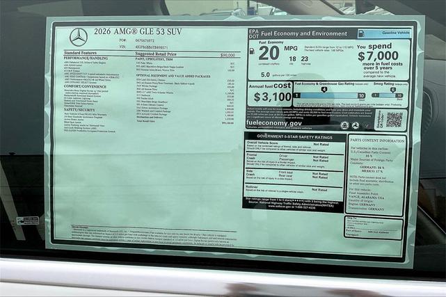 Photo of 2026 Polar White Mercedes-Benz AMG GLE 53