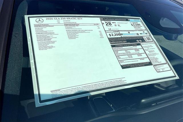 Photo of 2026 Mountain Grey Metallic Mercedes-Benz GLA 250