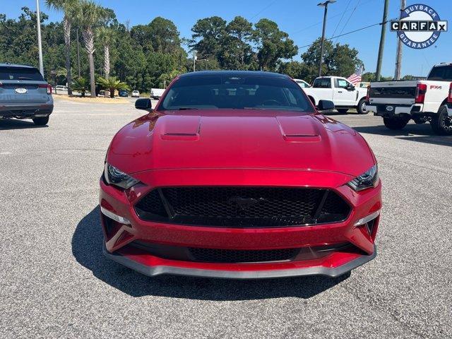 Photo of 2021 Burgundy Ford Mustang