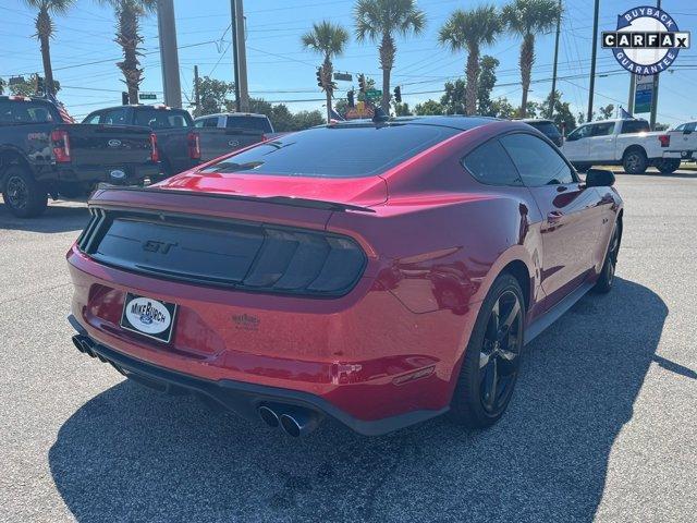 Photo of 2021 Burgundy Ford Mustang