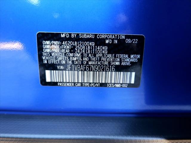 Photo of 2022 Blue Subaru WRX