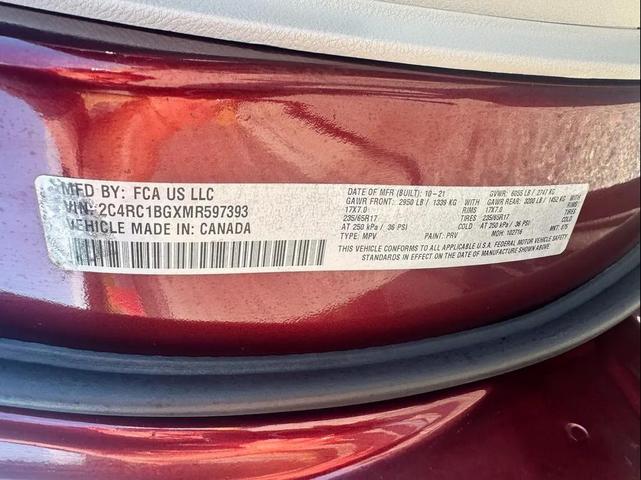 Photo of 2021 Velvet Red Pearlcoat Chrysler Pacifica