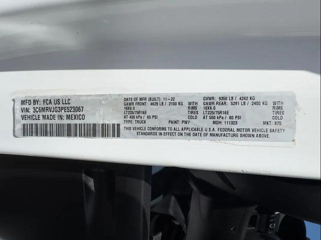 Photo of 2023 Bright White Clearcoat RAM ProMaster 3500