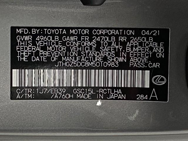 Photo of 2021 Atomic Silver Lexus RC 350