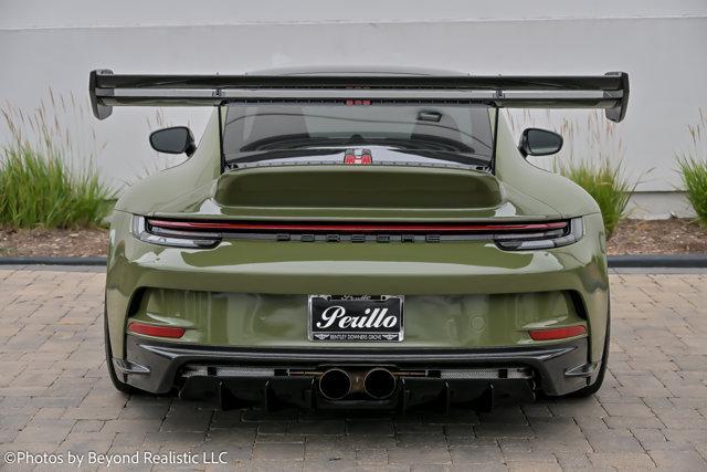 Photo of 2021 Gentian Blue Metallic w/Badlands Green Wrap Porsche 911