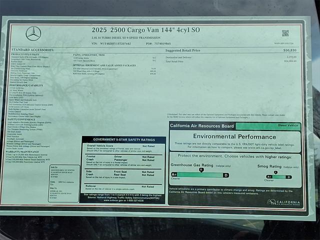 Photo of 2025 White Mercedes-Benz Sprinter 2500
