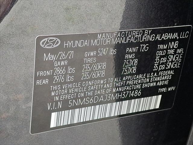 Photo of 2021 Portofino Gray Hyundai SANTA FE
