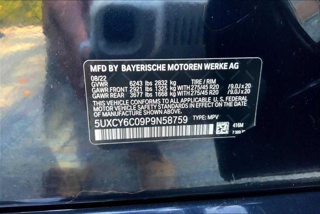 Photo of 2023 Carbon Black Metallic BMW X6