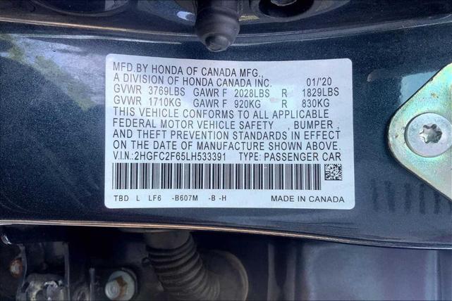 Photo of 2020 Cosmic Blue Metallic Honda Civic