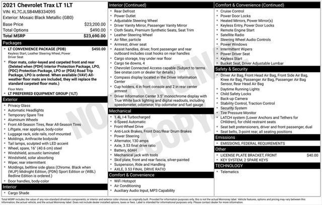 Photo of 2021 Mosaic Black Metallic Chevrolet Trax