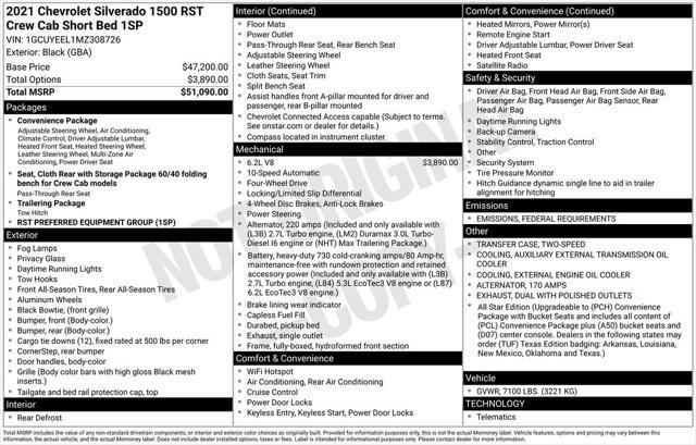 Photo of 2021 Black Chevrolet Silverado 1500