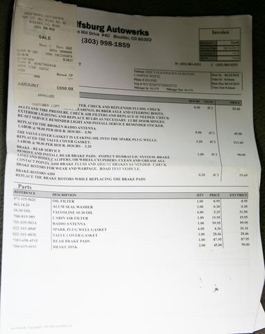 Photo of 2002 Tan Volkswagen Eurovan