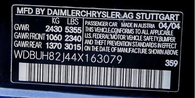 Photo of 2004 Blue Mercedes-Benz E-Class