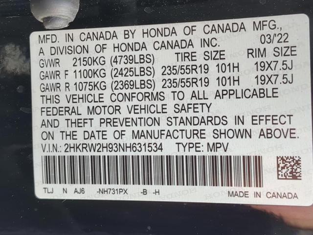 Photo of 2022 Crystal Black Pearl Honda CR-V