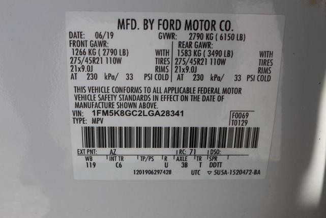 Photo of 2020 Star White Metallic Tri-Coat Ford Explorer