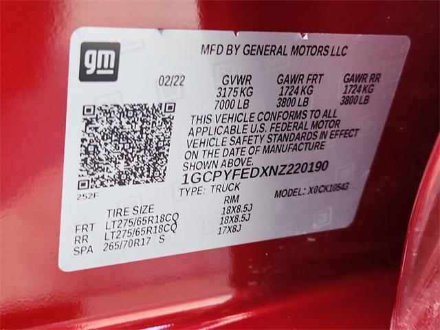 Photo of 2022 Cherry Red Tintcoat Chevrolet Silverado 1500 Limited