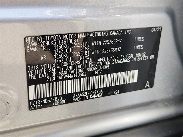 Photo of 2021 Silver Toyota RAV4