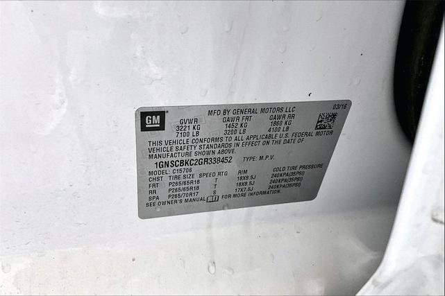 Photo of 2016 Summit White Chevrolet Tahoe