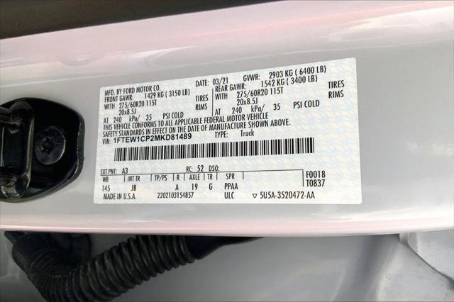 Photo of 2021 Space White Metallic Ford F-150